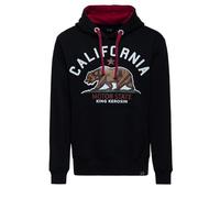 King Kerosin Sweat à capuche California Motor State, Noir , XXL