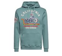 King Kerosin Sweat à capuche pour homme | Avec capuche | Doublé | Sweat à capuche | Sweat à capuche | Poche kangourou | Manches longues | Motard | Moto | Vintage | Rétro | California California,