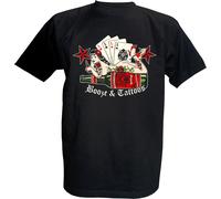 King Kerosin T-shirt Booze and Tattoos noir S