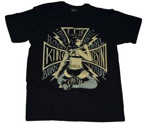 King Kerosin T-shirt Born To Ride Black S