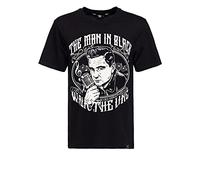 King Kerosin T-shirt classique pour homme - Coupe droite - En pur coton, Noir , L