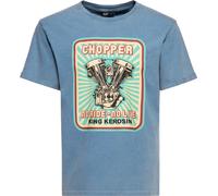 King Kerosin T-shirt lavé à l'huile "Chopper" KKU41065 S