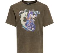 King Kerosin T-shirt lavé à l'huile "Split Road" KKU41064 M