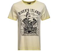 King Kerosin T-shirt Oil Wash KKU21026 Jaune S