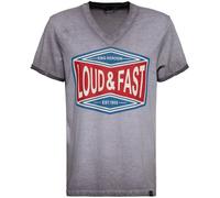 King Kerosin T-shirt Oilwash KKI11016 gris acier S