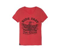 King Kerosin T-shirt Ride Fast V-Neck Red S