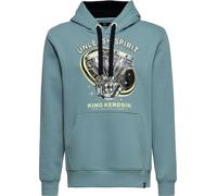 King Kerosin Unleash Spirit, sweat à capuche M Bleu Clair/Noir Bleu Clair/Noir