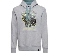 King Kerosin Unleash Spirit, sweat à capuche M Gris Clair/Bleu Clair Gris Clair/Bleu Clair