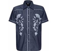 King Kerosin Western Chemise à manches courtes, taille L pour homme