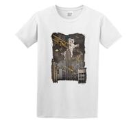 King Kitten Men's T-Shirt Unisex White Cotton Print Tee Shirts 3XL