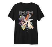 King Kong Skull Island X Mitsume Anime Manga Kaiju Cyberpunk T-Shirt Haut de Gamme