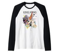 King Kong Skull Island X Mitsume Manga animé Cyberpunk Kaiju Manche Raglan