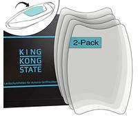 King Kong State Lot de 2 films de protection de peinture pour cuvettes de poignées de portières de voiture - grands films de protection de cuvettes de poignées contre les rayures - transparent