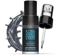 King Kong State Stylo de retouche RAL7016 BRILLANT - Peinture monocouche en gris anthracite pour la réparation des éclats et des rayures à l’extérieur et sur la voiture (BRILLANT)