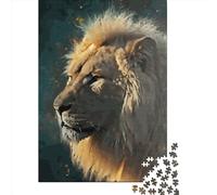King Lion Puzzle 1000 Pieces Cadeau Unique Jeu Éducatif Challenge Toy À De Qualité Supérieure Peinture Art pour Adultes Et Enfants À Partir De 12 Ans 1000pcs (75x50cm)