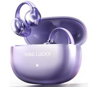 King Lucky Écouteurs à clipser de nouvelle génération sans fil Bluetooth 6.0 avec micro, 50 heures de lecture, ENC, étanchéité IPX5, écouteurs de sport, confortables pour les petites oreilles et le