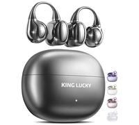 King Lucky Écouteurs à Clipser sans Fil Bluetooth 5.4 avec Micro, 50 Heures de Lecture, Suppression du Bruit, étanche, Confortable pour Les porteurs de Petites Oreilles et de Lunettes, Sport (Noir)