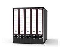 KING MEC Gruppi di classificatori ad alette Rexel - Quintetto - 23,5x35x25 cm - 4 cm - nero - GKM5300 Carton Noir fichier - Fichiers (Carton, Noir, A4, 235 mm, 250 mm, 350 mm)