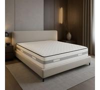 King Memory Matelas 140x190 - Mousse à Mémoire de Forme 50 Kg/m3 + Oreiller et protège Matelas 140x190 - offerts - Hauteur 23 cm - Soutien Ferme - (140_x_190_cm)