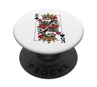 King of Clubs | Costume de groupe Royal Flush Modern Royalty PopSockets PopGrip Adhésif