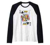 King of Clubs Playing Card Easy Halloween Group Costume Manche Raglan
