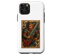 King of Clubs Warrior Medieval Fantasy Card Lucky Poker Coque pour iPhone 11 Pro