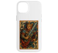 King of Clubs Warrior Medieval Fantasy Card Lucky Poker Coque pour iPhone 14 Plus