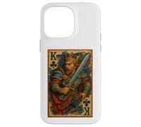 King of Clubs Warrior Medieval Fantasy Card Lucky Poker Coque pour iPhone 14 Pro Max