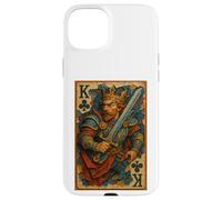 King of Clubs Warrior Medieval Fantasy Card Lucky Poker Coque pour iPhone 15 Plus