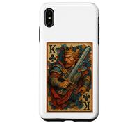 King of Clubs Warrior Medieval Fantasy Card Lucky Poker Coque pour iPhone XS Max
