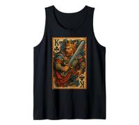 King of Clubs Warrior Medieval Fantasy Card Lucky Poker Débardeur