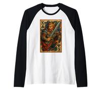 King of Clubs Warrior Medieval Fantasy Card Lucky Poker Manche Raglan