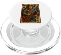 King of Clubs Warrior Medieval Fantasy Card Lucky Poker PopSockets PopGrip pour MagSafe