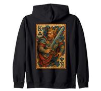 King of Clubs Warrior Medieval Fantasy Card Lucky Poker Sweat à Capuche