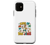 King of Dad Humour Funny Father Comédie Style rétro Coque pour iPhone 11