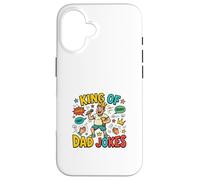 King of Dad Humour Funny Father Comédie Style rétro Coque pour iPhone 16