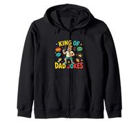 King of Dad Humour Funny Father Comédie Style rétro Sweat à Capuche