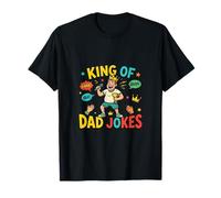 King of Dad Humour Funny Father Comédie Style rétro T-Shirt