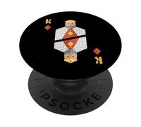 King of Diamonds Deck of Cards Costume d'halloween PopSockets PopGrip Adhésif