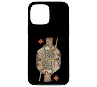King of Diamonds Jeu de Cartes à Jouer Art Nouveau Antique Coque pour iPhone 13 Pro Max