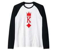 King of Diamonds Jeu de Cartes pour Halloween Manche Raglan