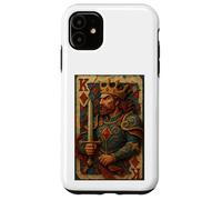 King of Diamonds Warrior Medieval Fantasy Card Lucky Poker Coque pour iPhone 11