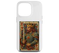 King of Diamonds Warrior Medieval Fantasy Card Lucky Poker Coque pour iPhone 13 Pro