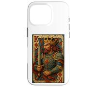 King of Diamonds Warrior Medieval Fantasy Card Lucky Poker Coque pour iPhone 16 Pro