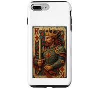 King of Diamonds Warrior Medieval Fantasy Card Lucky Poker Coque pour iPhone 7 Plus/8 Plus
