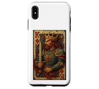 King of Diamonds Warrior Medieval Fantasy Card Lucky Poker Coque pour iPhone XS Max