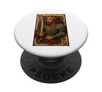 King of Diamonds Warrior Medieval Fantasy Card Lucky Poker PopSockets PopGrip Adhésif