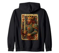 King of Diamonds Warrior Medieval Fantasy Card Lucky Poker Sweat à Capuche