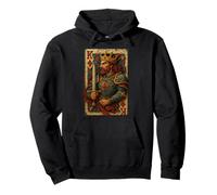 King of Diamonds Warrior Medieval Fantasy Card Lucky Poker Sweat à Capuche