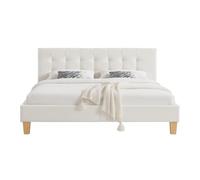 King of Dreams Lit Complet - Ensemble Lit Frederic Blanc 180x200 + Matelas Super Deluxe - Lit + Sommier + Matelas
